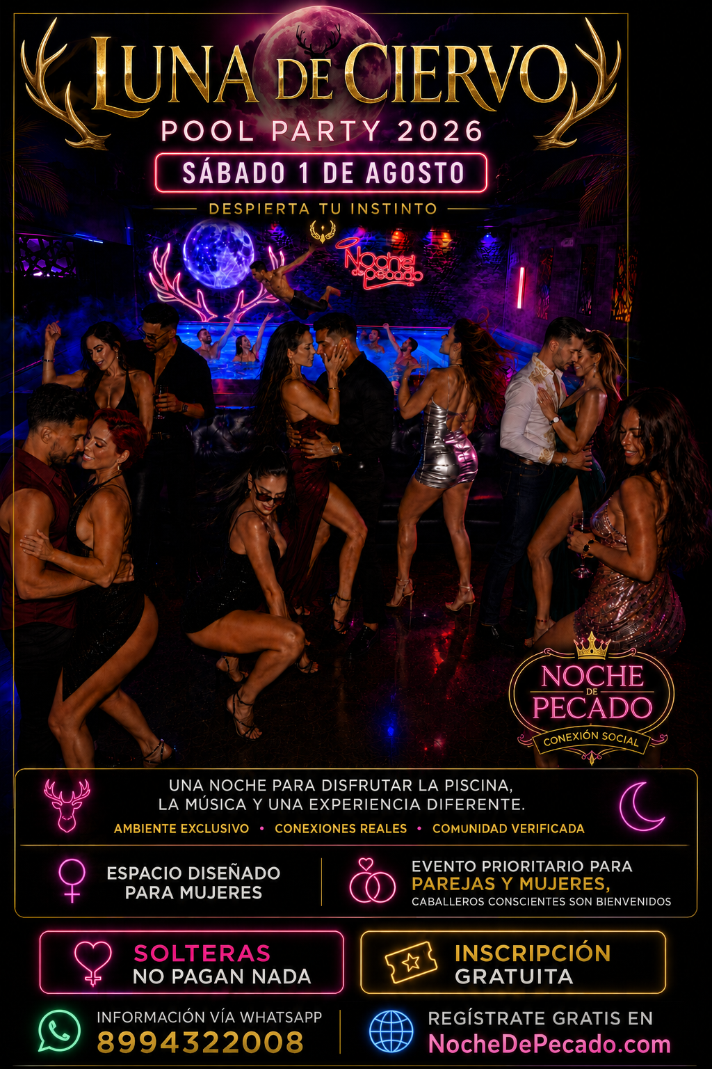 Flyer Luna de Ciervo Pool Party